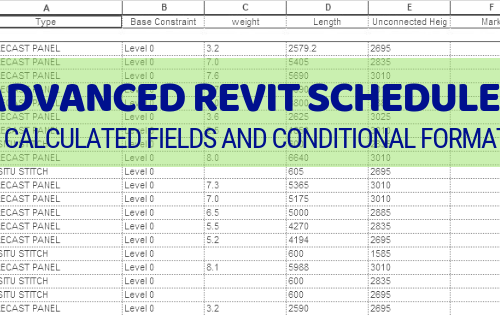 revit schedules
